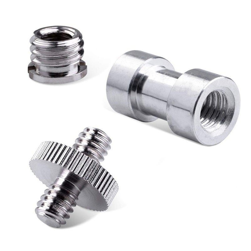 Maxmoral 3 Sets 1/4 Inch to 3/8 Inch Threaded Screw Mount Adapter Set for Camera Tripod Monopod DSLR Camera Flash Trigger - Female to Female Adapter, Male to Male Screw, Reducer Bushing Screw - Image 4